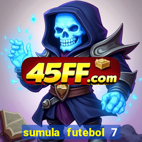 sumula futebol 7 society excel